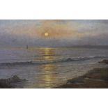 Horace Leonard Braunston (1897-1983), oil on canvas, 'Hazy Sunset', signed, 50 x 75cm