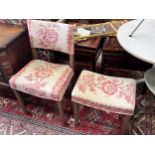 A reupholstered Coronation chair , the back applied with a George VI fabric remnant and an Elizabeth