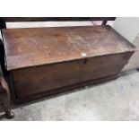 A Victorian pine coffer, length 127cm, depth 53cm, height 50cm