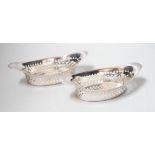 A pair of late Victorian pierced silver boat shaped bonbon dishes, Atkin Brothers, Sheffield,