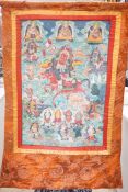 A Tibetan or Nepalese painted Thangka
