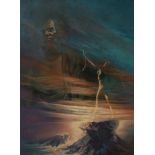 Daniel Samuels (1917-1984), oil on board, 'Socrates reputing Aphrodite's blandishment', signed and