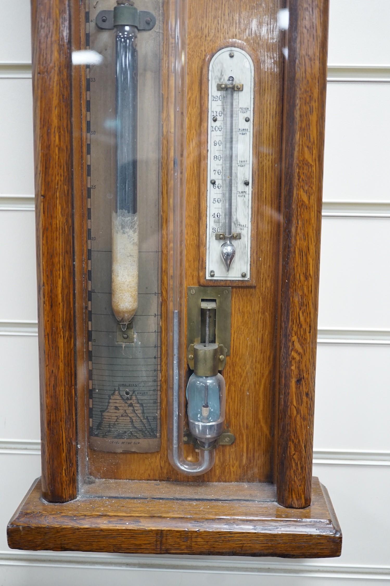 An Admiral Fitzroy oak cased barometer, 117cm Ivory submission reference: LDTFPXB1 - Image 5 of 5