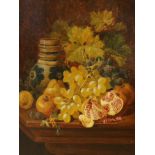 Charles Thomas Bale (1855-1923), oil on canvas, Still life of fruit, monogrammed and dated 1870,