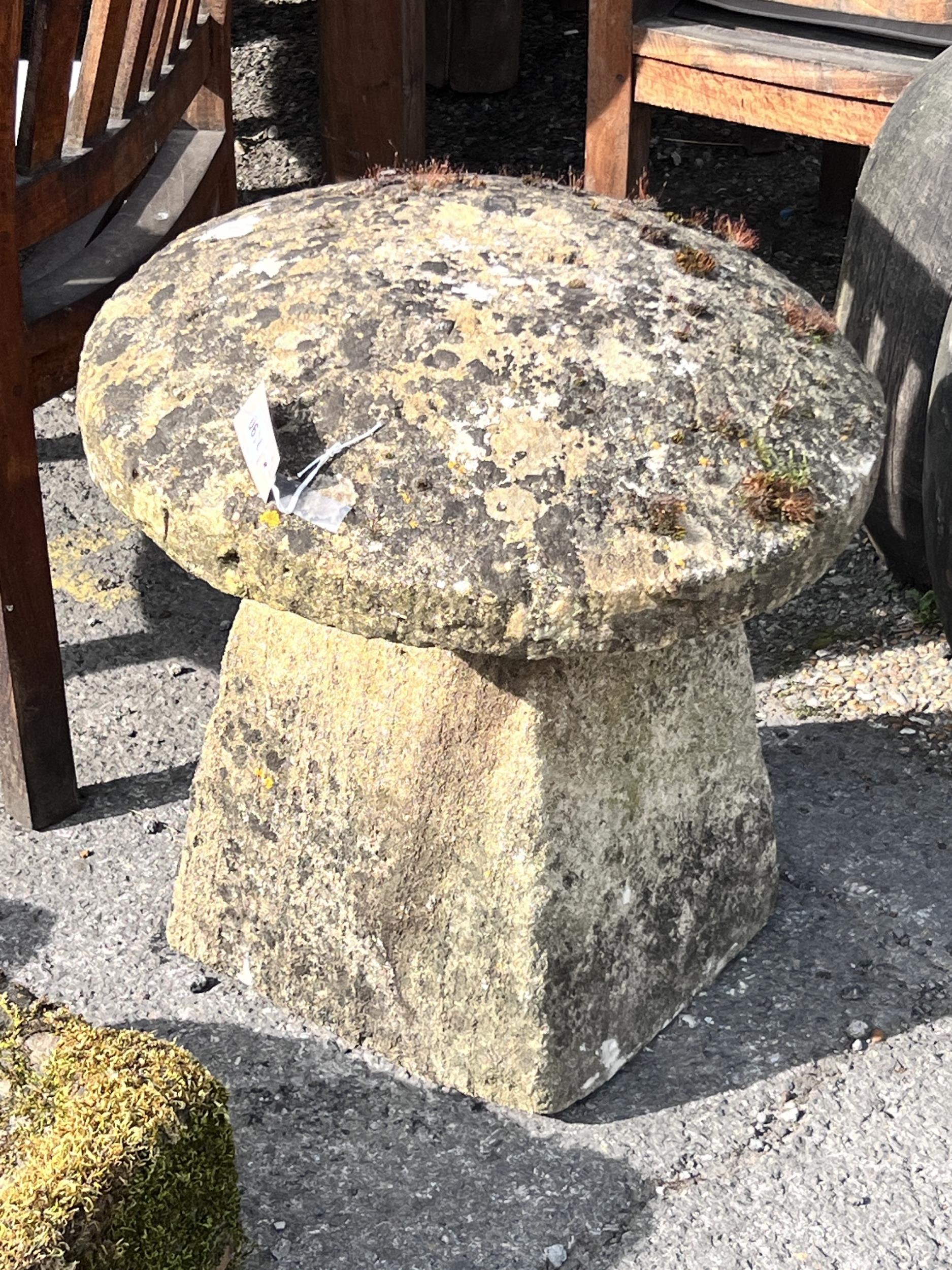 A reconstituted staddle stone, height 60cm - Image 2 of 2