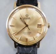 A gentleman's late 1970's steel and gold plated Omega Seamaster De Ville automatic wrist watch, with