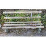 A Victorian cast iron serpent garden bench, width 147cm, height 80cm