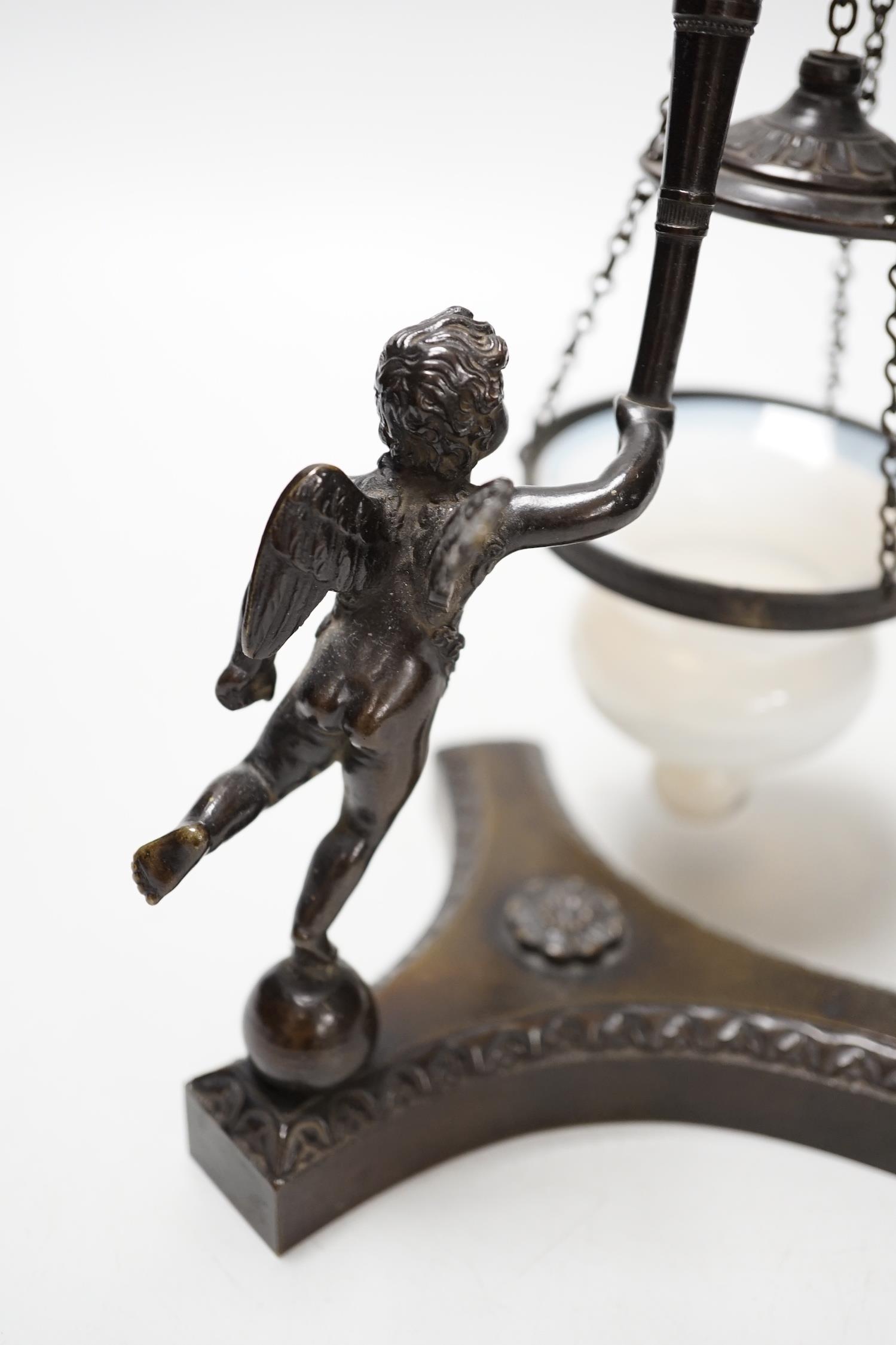 An early 19th century bronze ‘angel’ perfume warmer, 20cm high - Image 5 of 5