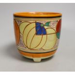 A Clarice Cliff fantasque melon pattern planter, 13cm