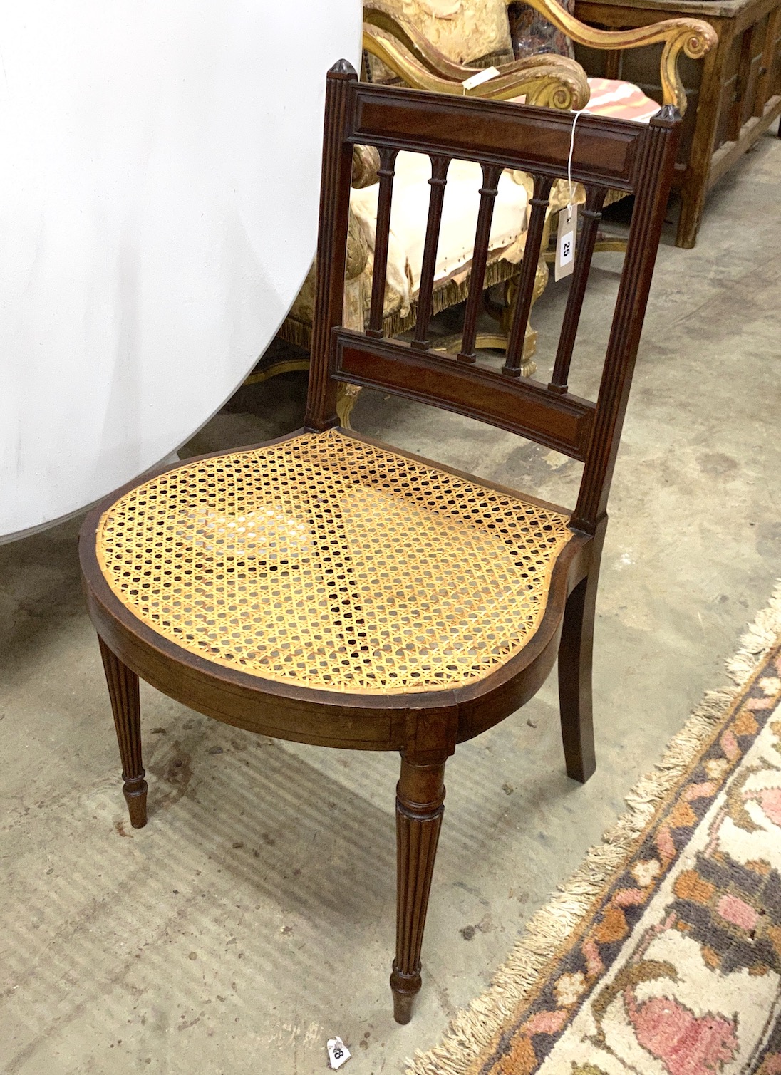 A George III in the manner of Gillows style mahogany cane seat side chair - Image 2 of 2