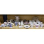 A mixed varied collection of 19th century and later commemorative wares to include a Princess