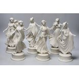 A set of six Compton Woodhouse for Wedgwood 'The Classical Muses' figures, each with certificate