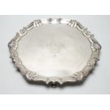 A George II silver salver, by Robert Abercromby, London, 1739, 28.8cm, 24.8oz.