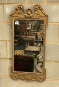 A George III style gilt frame wall mirror, width 48cm, height 94cm