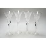 Three boxed pairs of Waterford Millenium Collection wine flutes,23.5cm high
