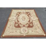 An Aubusson style tapestry carpet, approximately 300 x 240cm
