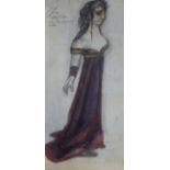 Leslie Hurry (1909-1978), ink and watercolour, costume design for 'Medea 1948' directed by John