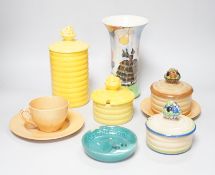 A collection of Ashstead pottery, 1920’s/early 1930’s, together with a large pottery vase and a
