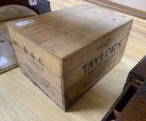 A case of twelve bottles of Taylor’s port 1985