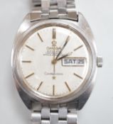 A gentleman's late 1960's stainless steel Omega Automatic Chronometer Constellation wrist watch,