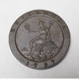 A George III ‘cartwheel’ twopence 1797, VF or better