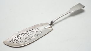 A Victorian silver fiddle pattern fish slice, George Adam, London, 1848, 31.7cm, 5.9oz.