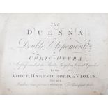 Book: Sheridan Duenna , a comic opera for the voice, Harpsichord and violin
