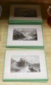 W. Taylor after W.H. Bartlett, set of twenty four hand coloured steel engravings, Alpine scenes,