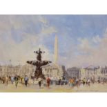 Sydney Foley (1916-2001), oil on board, 'Place Concorde, Paris', signed, 25 x 34cm