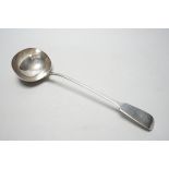 A William IV silver fiddle pattern soup ladle, William Eaton, London, 1831, 33.5cm, 6.7oz.