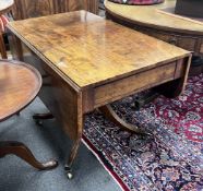 A Regency mahogany Pembroke breakfast table, length 99cm, depth 59cm, height 68cm