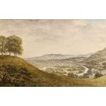 English school (2nd quarter 19th century), watercolour, inscribed verso ‘The golden vale of Lady