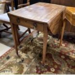 A George III oval mahogany Pembroke table, width 53cm, depth 82cm, height 69cm