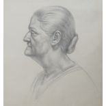 Attributed to Frances Dodd (1874-1949), pencil drawing, Portrait of an old woman, inscribed