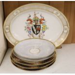 Three early 19th century Chamberlain Imari style plates after the Yeo service, two Barr Flight