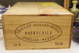 Twelve bottles of Chateau Duhart Milon, 1989, in OWC, purchased from The Wine Society.