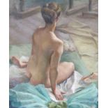 Mid 20th century school, oil on canvas, nude study, 59 x 49 cm