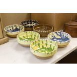 Six French slipware bowls