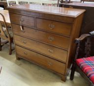 A George III mahogany five drawer chest, width 110cm, depth 51cm, height 105cm