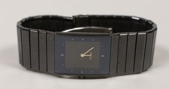 A gentleman's modern ceramic Rado Diastar quartz wrist watch, with box, spare links and service