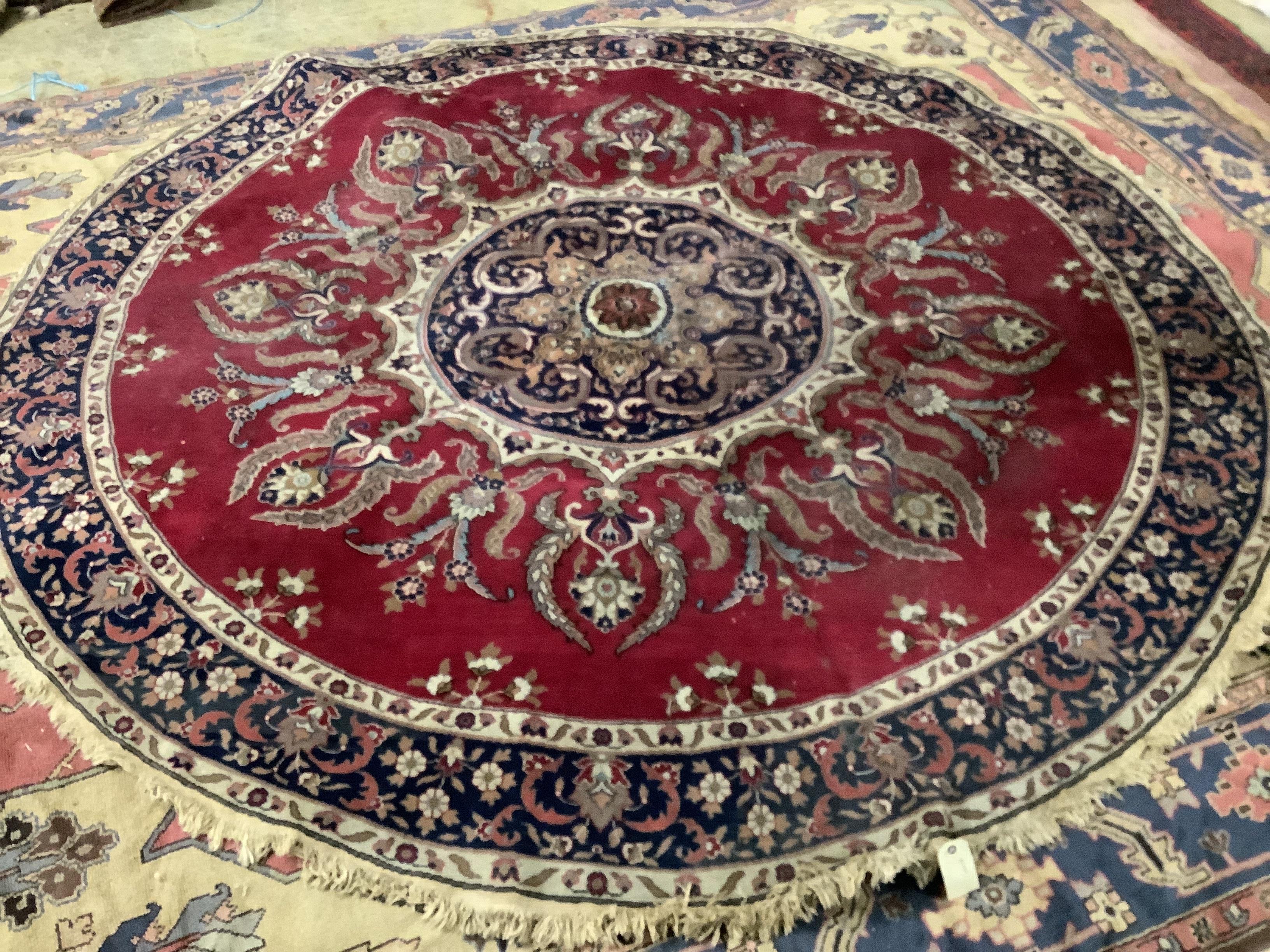 A Turkish Sparta circular carpet, 253 x 245cm