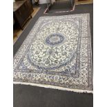 A fine Nain ivory ground carpet, 286 x 195cm