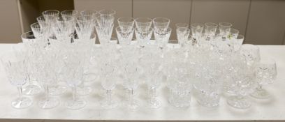 A 68 piece part suite of Waterford cut crystal ‘’Lismore’’ pattern drinking glassware,