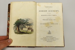° ° Gilpin, William- Remarks on Forest Scenery, and Other Woodland Views, 2 vols., 20 plates, 11 - Image 2 of 2