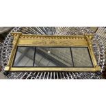 A Regency giltwood and composition overmantel mirror, width 114cm, height 55cm