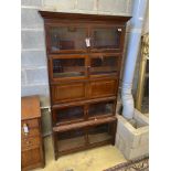 A Globe Wernicke style mahogany five section graduated bookcase, length 98cm, depth 25cm, height