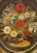 P Casanova, still life vase of flowers, oil on board, signed and dated ‘71, 40 cm x 34.5 cm