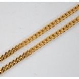 A modern 18ct gold curb link chain, 39cm, 11.3 grams.