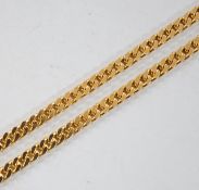 A modern 18ct gold curb link chain, 39cm, 11.3 grams.