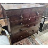 A George IV mahogany five drawer chest, width 122cm, depth 55cm, height 120cm